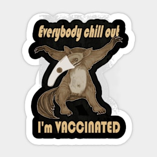 Vaccinated anteater Sticker